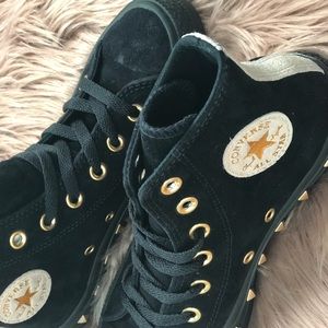 converse rose gold studs